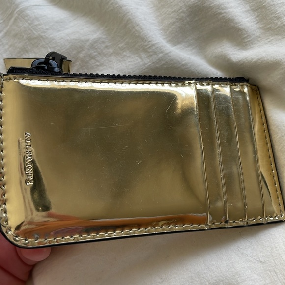 AllSaints Marlborough Leather Card Holder - Picture 2 of 3